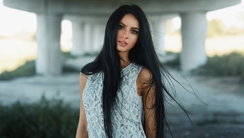 Обои девушка, дарина, брюнетка, darina gorgeous, взгляд, модель, лицо, белое платье, длинные волосы, макс кузин, girl, darina, brunette, look, model, face, white dress, long hair, max kuzin разрешение 2048x1367 Загрузить