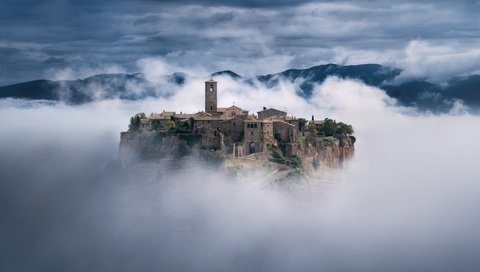 Обои облака, италия, крепость, clouds, italy, fortress разрешение 2500x1623 Загрузить