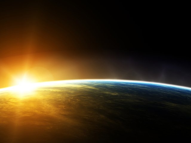 Обои солнце, земля, космос, планета, орбита, the sun, earth, space, planet, orbit разрешение 1920x1080 Загрузить
