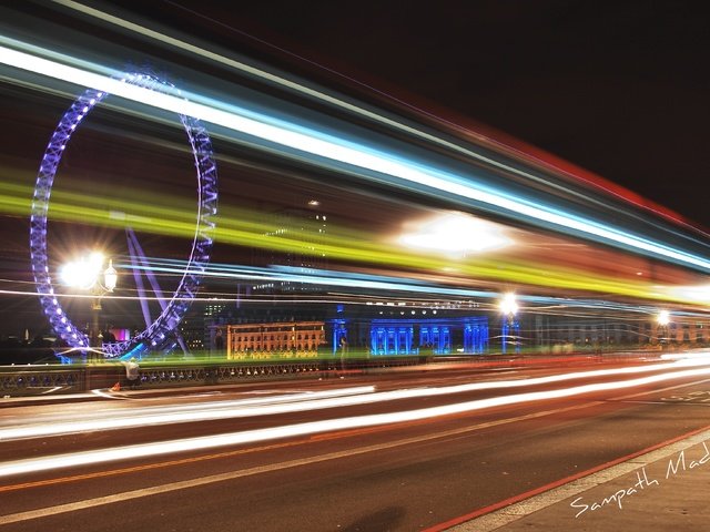 Обои ночь, огни, лондон, колесо обозрения, night, lights, london, ferris wheel разрешение 3872x2592 Загрузить