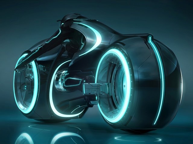 Обои неон, трон наследие, light cycle, neon, tron legacy разрешение 2588x1403 Загрузить