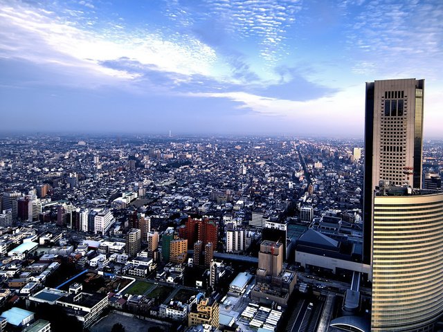 Обои вид сверху, город, небоскребы, мегаполис, сша, нью-йорк, the view from the top, the city, skyscrapers, megapolis, usa, new york разрешение 1920x1080 Загрузить
