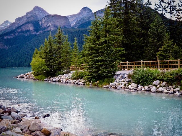 Обои канада, провинция альберта, озеро луиз, canada, alberta, lake louise разрешение 2560x1600 Загрузить