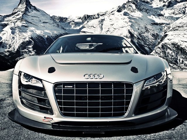 Обои audi r8 в горах, audi r8 in mountains разрешение 1920x1080 Загрузить