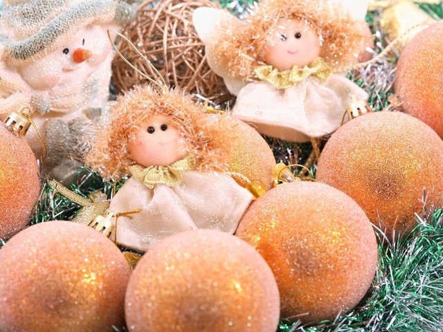 Обои новый год, украшения, снеговик, куклы, new year, decoration, snowman, doll разрешение 1920x1280 Загрузить