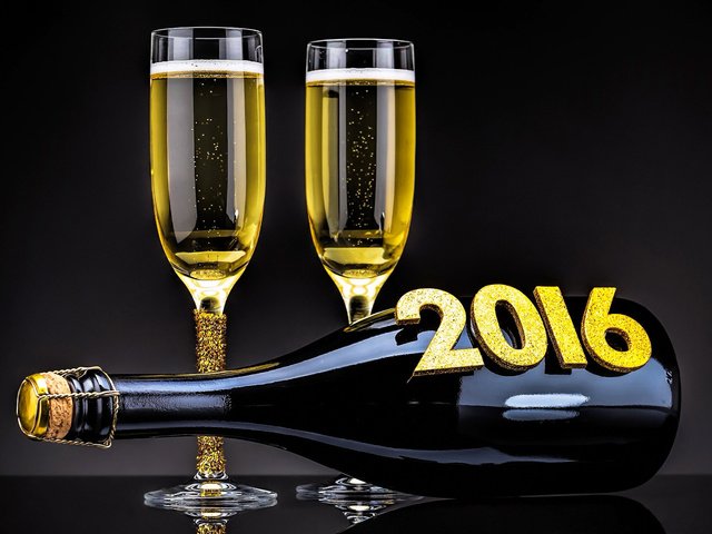 Обои новый год, бутылка, бокалы, 2016, new year, bottle, glasses разрешение 1920x1080 Загрузить