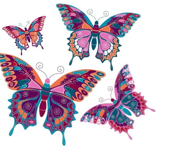 Обои фон, вектор, бабочки, background, vector, butterfly разрешение 3000x2120 Загрузить