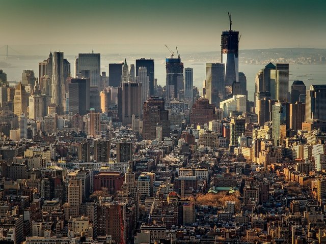 Обои город, небоскребы, дома, сша, нью-йорк, манхэттен, the city, skyscrapers, home, usa, new york, manhattan разрешение 2048x1365 Загрузить