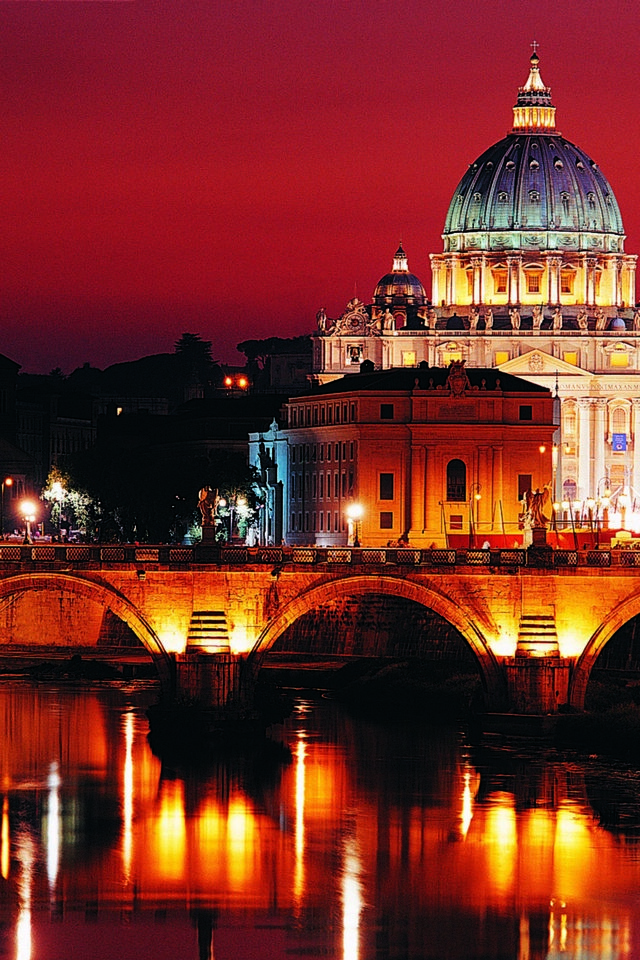 Обои огни, вечер, река, мост, lights, the evening, river, bridge разрешение 7686x2556 Загрузить