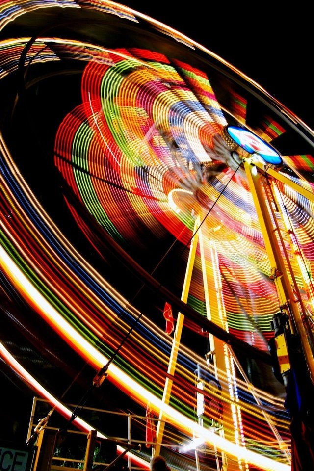 Обои ночь, колесо обозрения, цвет, развлечения, night, ferris wheel, color, entertainment разрешение 1920x1440 Загрузить