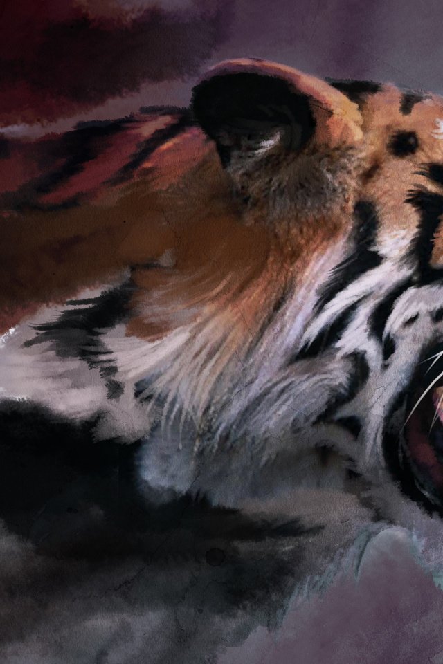 Обои тигр, рисунок, кошка, ярость, клыки, рендеринг, tiger, figure, cat, rage, fangs, rendering разрешение 2560x1600 Загрузить