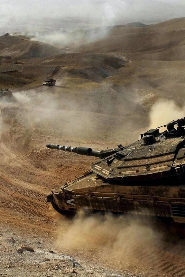 Обои пустыня, танк, пыль, desert, tank, dust разрешение 2000x1250 Загрузить