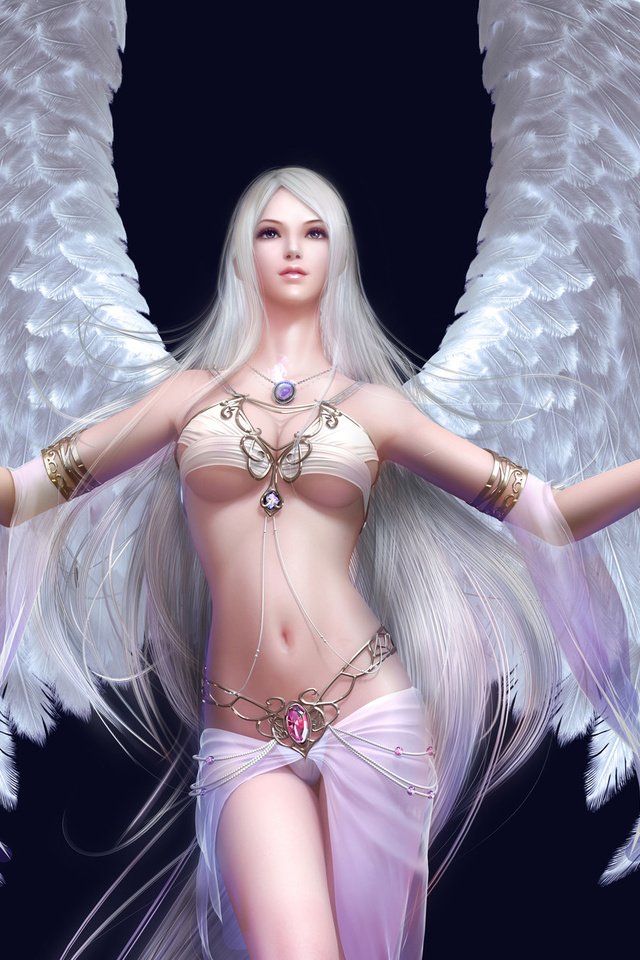 Обои арт, девушка, крылья, ангел, магия, кулон, znz, art, girl, wings, angel, magic, pendant разрешение 1920x1204 Загрузить