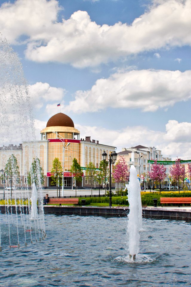 Обои цветы, фонтан, грозный, чечня, flowers, fountain, terrible, chechnya разрешение 4752x3168 Загрузить