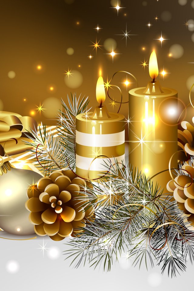 Обои свечи, новый год, зима, праздник, шишки, candles, new year, winter, holiday, bumps разрешение 2800x1949 Загрузить