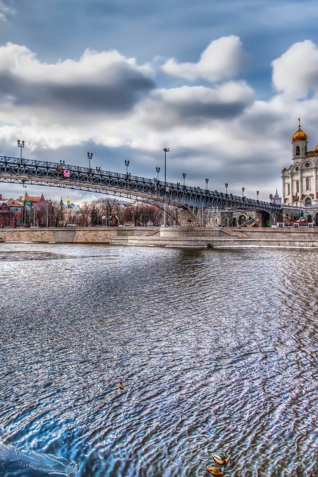 Обои река, москва, россия, храм христа спасителя, river, moscow, russia, the cathedral of christ the savior разрешение 2560x1600 Загрузить