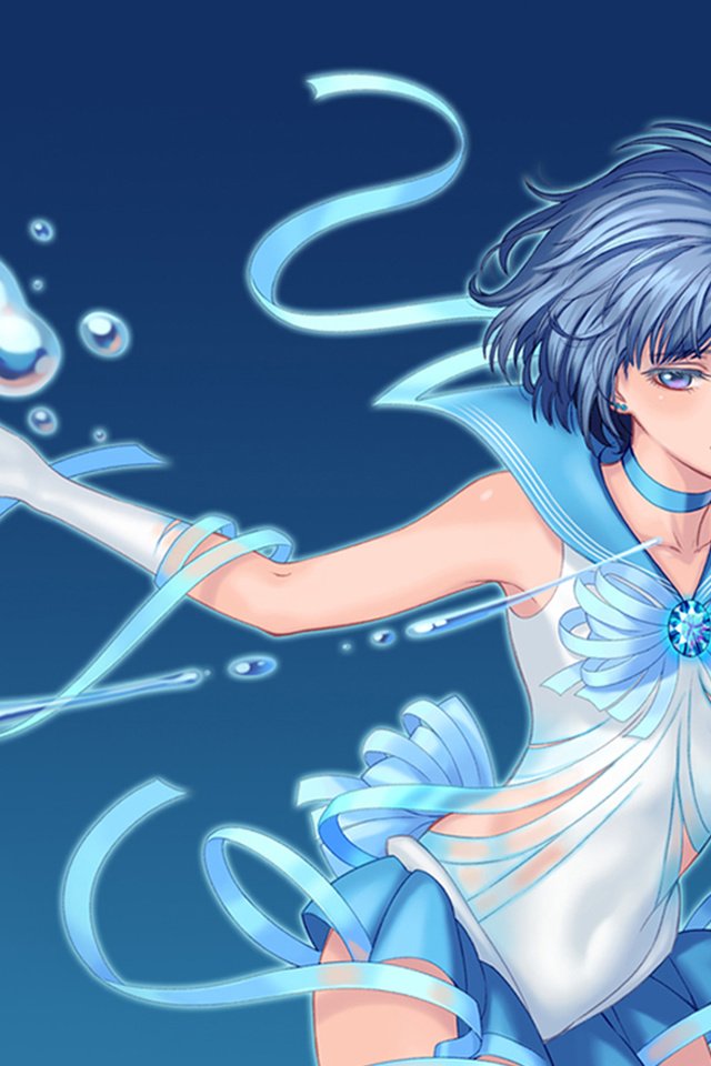 Обои аниме, магия, сейлор меркурий, anime, magic, sailor mercury разрешение 1920x1200 Загрузить