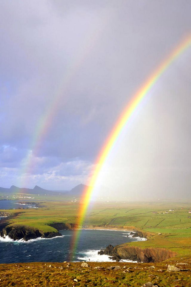 Обои река, берег, радуга, залив, ирландия, river, shore, rainbow, bay, ireland разрешение 1920x1200 Загрузить