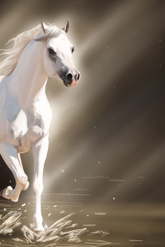 Обои свет, арт, лошадь, вода, брызги, конь, белая, light, art, horse, water, squirt, white разрешение 2560x1600 Загрузить