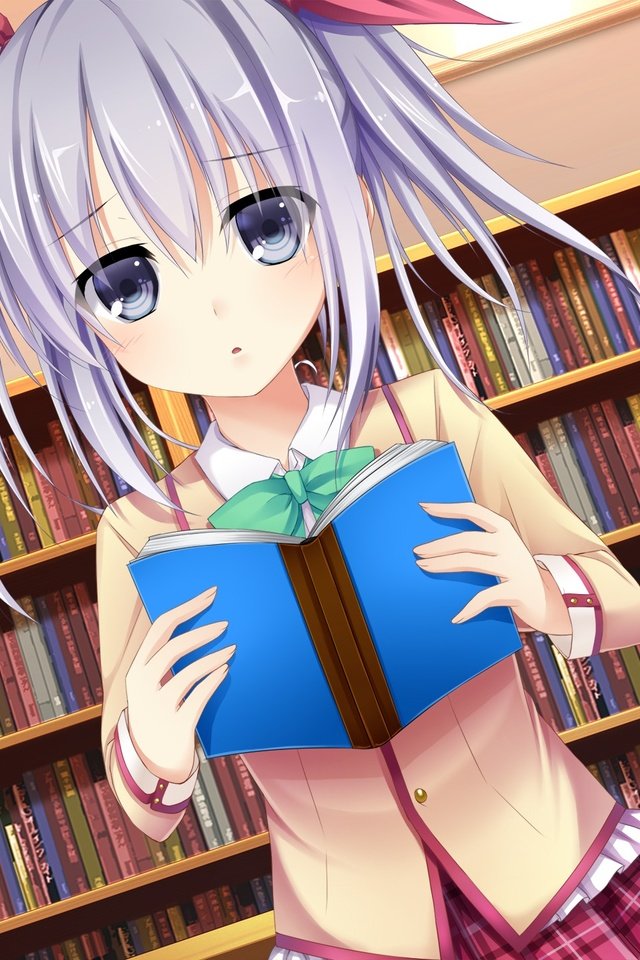 Обои арт, девушка, взгляд, удивление, библиотека, книга, shirakawa hotaru, otonari koi sensou!, art, girl, look, surprise, library, book разрешение 2560x1440 Загрузить