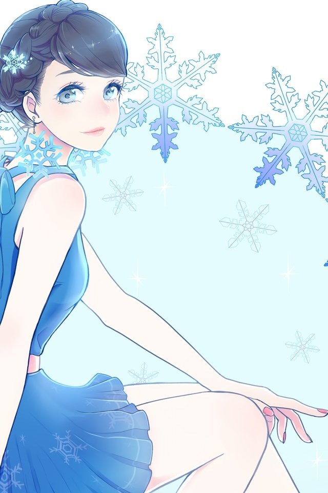 Обои арт, девушка, снежинки, платье, сидя, setsuko, sekkisei, art, girl, snowflakes, dress, sitting разрешение 2480x1955 Загрузить