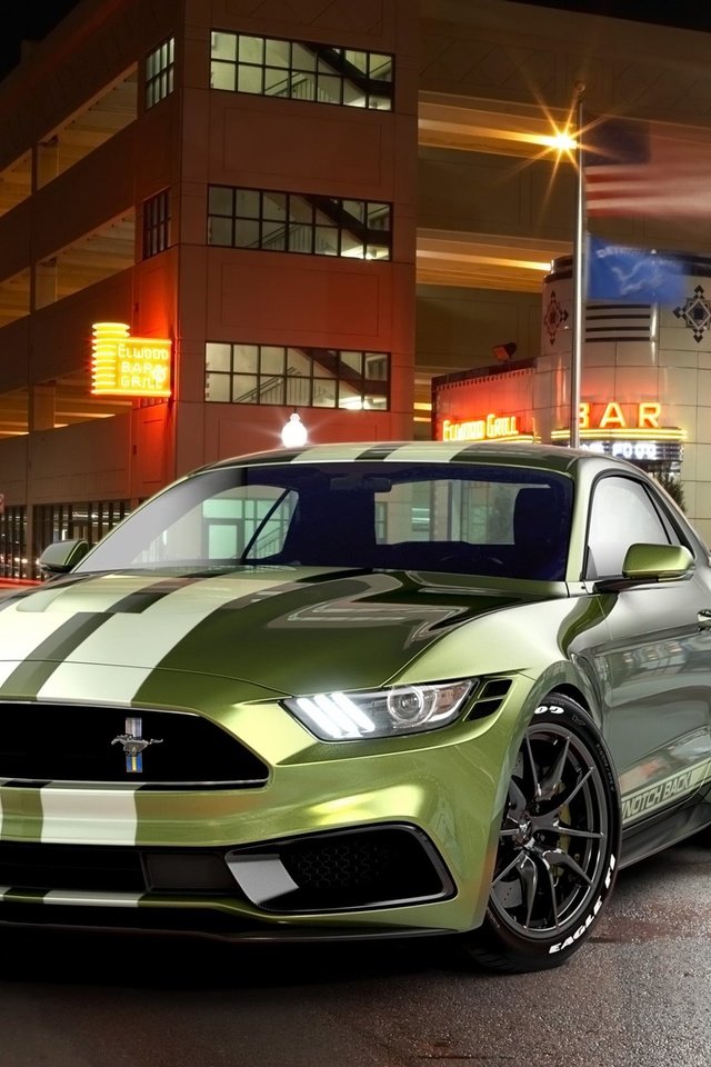 Обои город, здания, автомобиль, ford mustang, the city, building, car разрешение 2560x1600 Загрузить