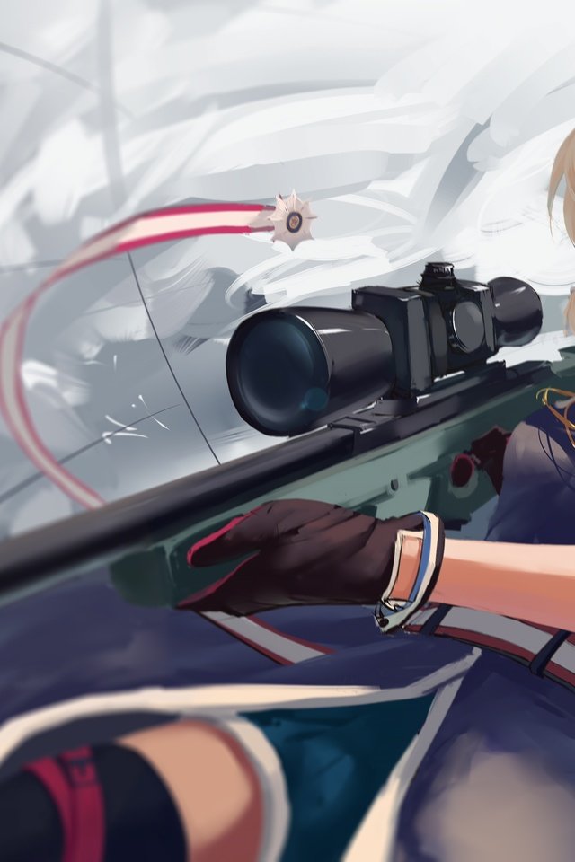 Обои арт, девушка, оружие, аниме, снайпер, снайперская винтовка, art, girl, weapons, anime, sniper, sniper rifle разрешение 4800x2480 Загрузить