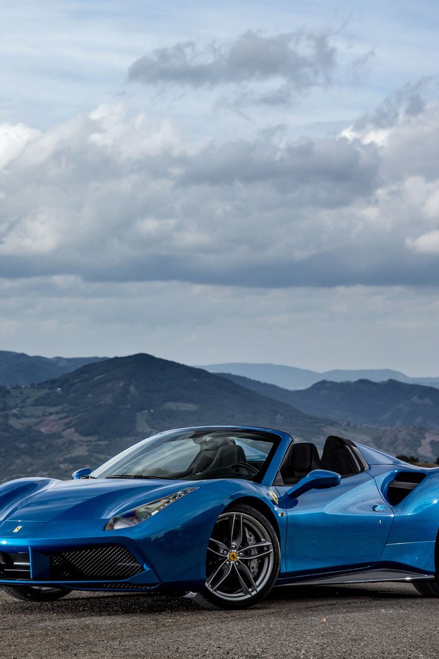 Обои облака, горы, феррари, кабриолет, clouds, mountains, ferrari, convertible разрешение 4096x2731 Загрузить