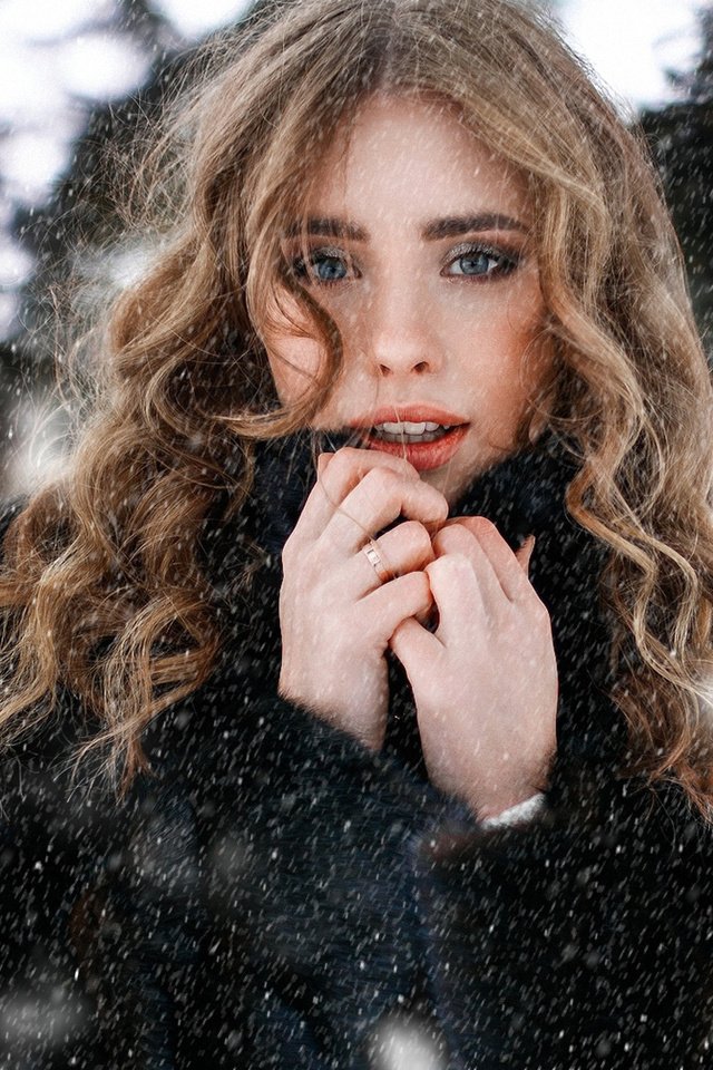 Обои снег, зима, девушка, модель, snow, winter, girl, model разрешение 1920x1080 Загрузить