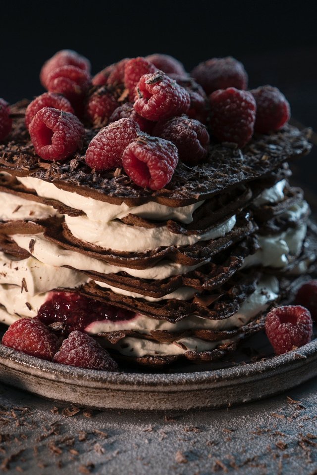 Обои малина, шоколад, торт, десерт, тортик, крем, raspberry, chocolate, cake, dessert, cream разрешение 1920x1080 Загрузить