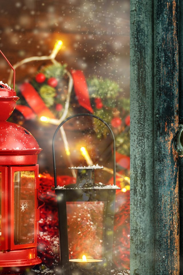 Обои новый год, украшения, подарки, фонарь, свеча, рождество, фонарики, рождественский фонарь, new year, decoration, gifts, lantern, candle, christmas, lanterns разрешение 1920x1200 Загрузить