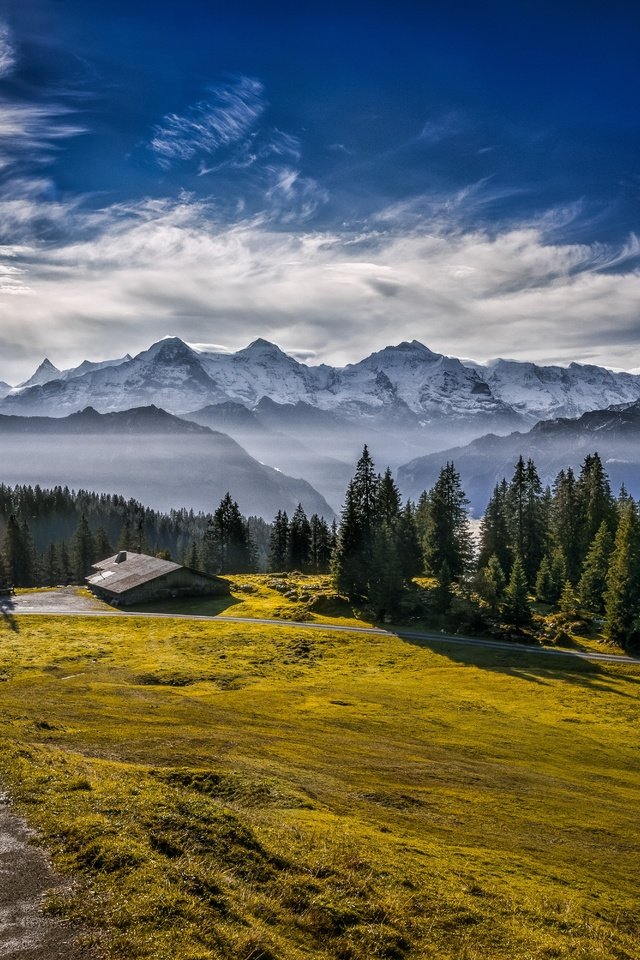 Обои горы, домики, альпы, mountains, houses, alps разрешение 6000x4000 Загрузить