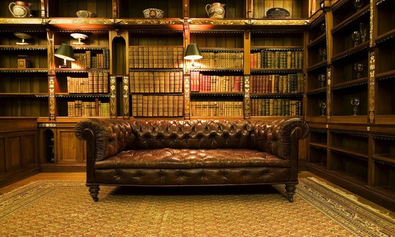 Обои книги, комната, диван, библиотека, books, room, sofa, library разрешение 1920x1200 Загрузить