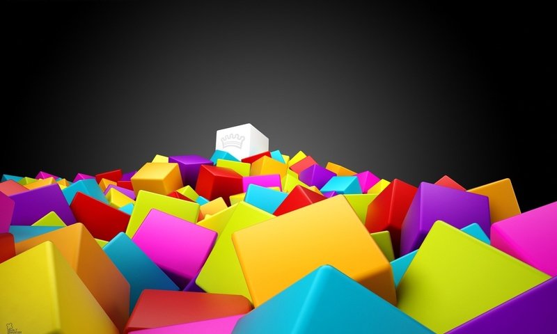 Обои разноцветные, цвет, кубики, корона, colorful, color, cubes, crown разрешение 1920x1200 Загрузить