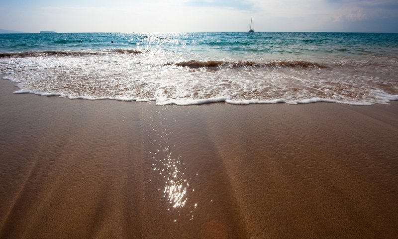 Обои пляж, океан, прибой, песон, beach, the ocean, surf, pyoseon разрешение 1920x1200 Загрузить