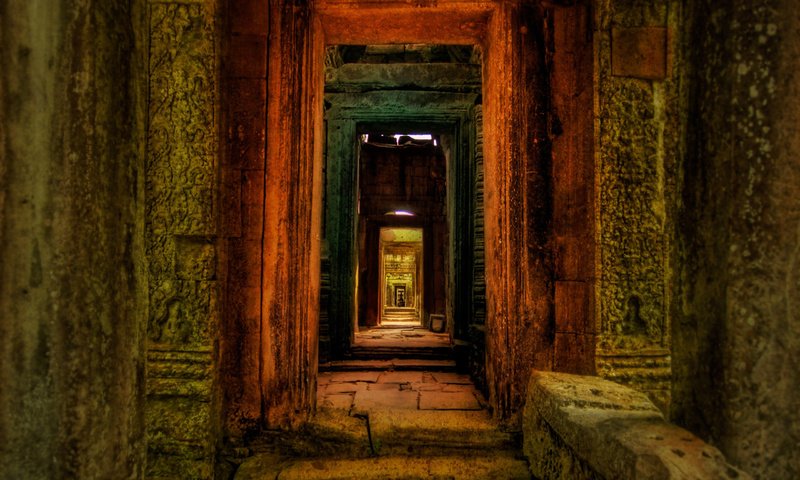 Обои фон, камень, коридор, background, stone, corridor разрешение 2560x1600 Загрузить