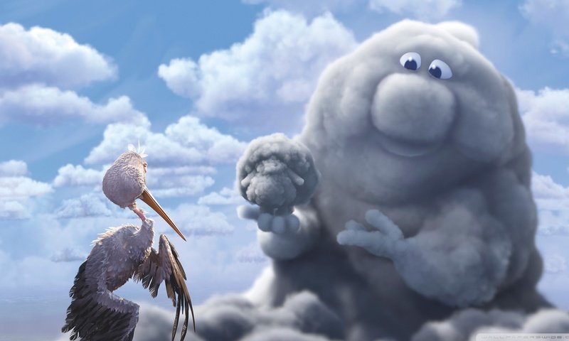 Обои облако, мультфильм, аист, partly cloudy, cloud, cartoon, stork разрешение 1920x1080 Загрузить