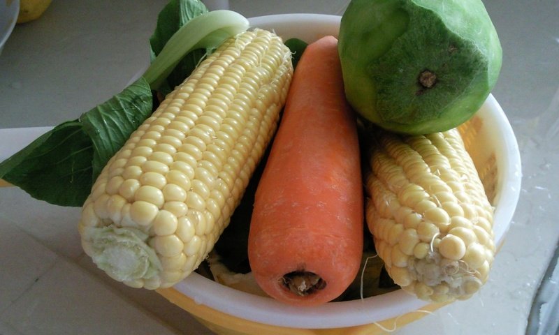 Обои кукуруза, овощи, морковь, зерно, злаки, corn, vegetables, carrots, grain, cereals разрешение 1920x1200 Загрузить