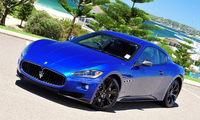 Обои синий, мазерати, набережна, blue, maserati, naberezhne разрешение 1920x1200 Загрузить