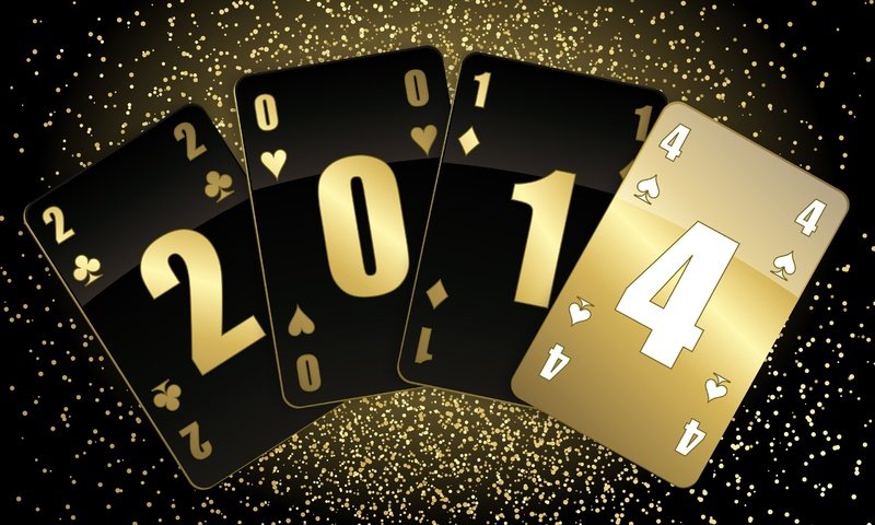 Обои новый год, фон, карты, масти, 2014 год, new year, background, card, suit, 2014 разрешение 2880x1800 Загрузить