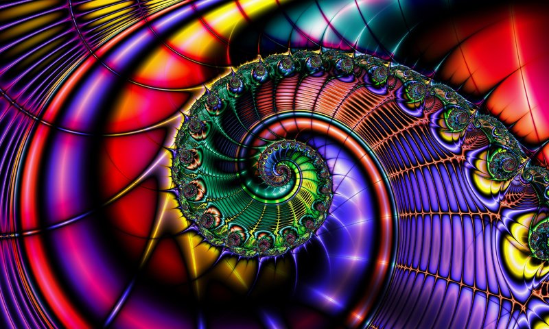 Обои узор, цвет, спираль, фрактал, pattern, color, spiral, fractal разрешение 3200x2400 Загрузить