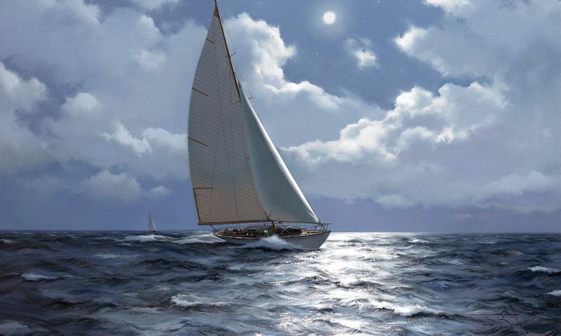 Обои рисунок, море, корабль, живопись, художник-маринист, james brereton, figure, sea, ship, painting, marine painter разрешение 1920x1234 Загрузить