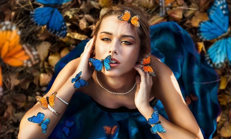 Обои девушка, модель, бабочки, butterfly princess, girl, model, butterfly разрешение 2047x1510 Загрузить