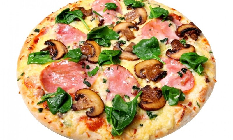 Обои грибы, сыр, колбаса, выпечка, пицца, mushrooms, cheese, sausage, cakes, pizza разрешение 1920x1300 Загрузить