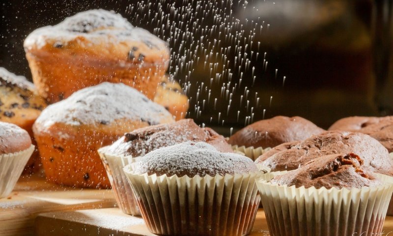 Обои сладкое, выпечка, сахарная пудра, кексы, sweet, cakes, powdered sugar, cupcakes разрешение 1920x1280 Загрузить
