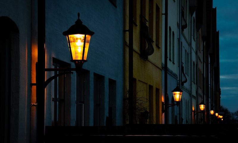Обои ночь, фонари, город, улица, night, lights, the city, street разрешение 1920x1200 Загрузить