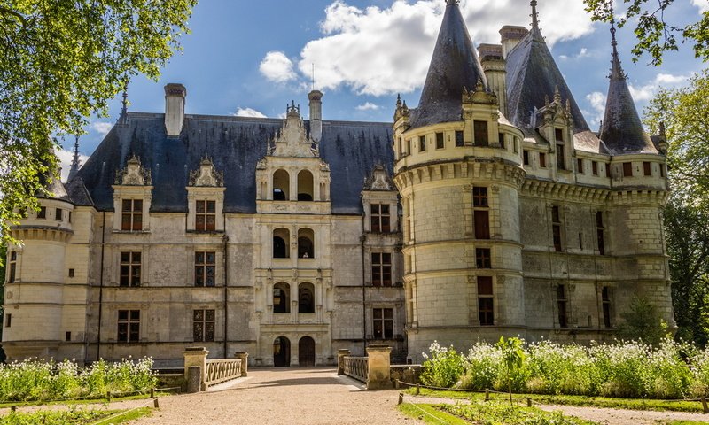 Обои замок, франция, azay le rideau, азей-лё-ридо, castle, france, azay-le-rideau разрешение 1920x1280 Загрузить