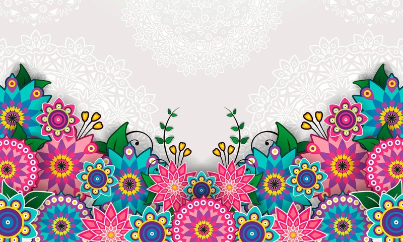 Обои цветы, узор, яркий, flowers, pattern, bright разрешение 2400x1404 Загрузить