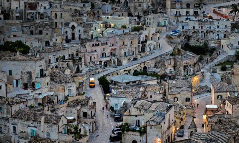 Обои вечер, дома, улица, италия, матера, the evening, home, street, italy, mater разрешение 1920x1080 Загрузить