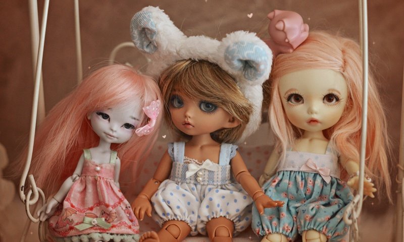 Обои игрушки, качели, куклы, toys, swing, doll разрешение 2000x1332 Загрузить